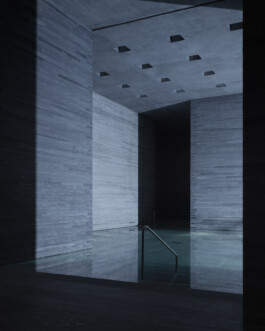 7132 Therme Vals spa interior designed by Peter Zumthor, Switzerland – Interior Photography by Daniela Trost 