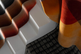 Product photography of GAN Rugs with art direction by MUT Design. Captured by Daniela Trost, focusing on texture, color, and architectural styling in contemporary rug design. 