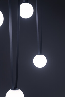 Lighting product photography of the Plusminus system by Stefan Diez for Vibia. Photographed by Daniela Trost, highlighting materiality, modularity, and ambient design qualities. 