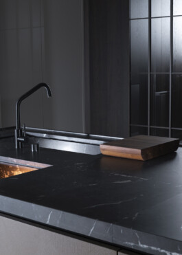 Modern kitchen interior for Wallpaper* Magazine featuring Boffi and Cesar Kitchens in Milan – Interior Photography by Daniela Trost 